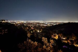 City lights San Fernando Valley Mulholland Drive