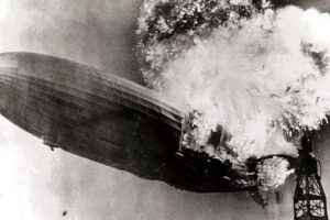 Hindenburg burning explosion fire