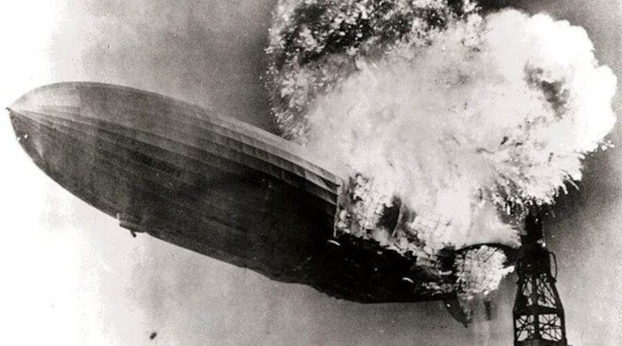 Hindenburg burning explosion fire